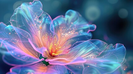 3d render abstract flower background wallpaper ai generated