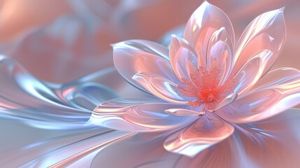 3d render abstract flower background wallpaper ai generated