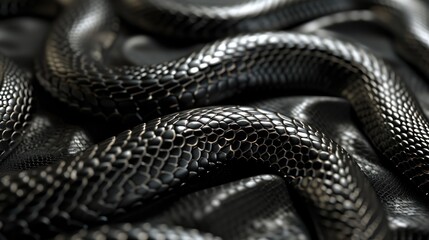 Fototapeta premium Snake skin texture background closeup ai generated