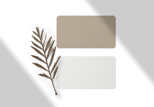 Group of minimal business card mockup
