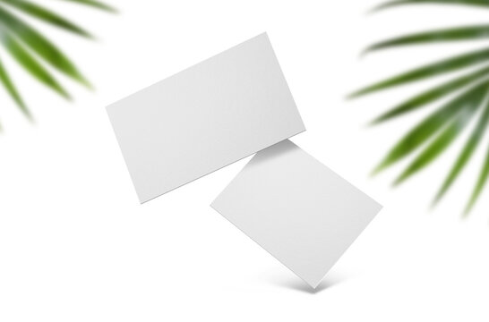 Group of minimal business card mockup with office