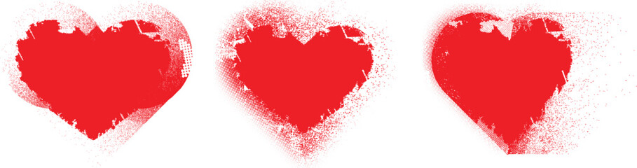 Glitch distorted heart shape . Minimal art design . Noise destroyed heart logo . Trendy defect error shapes . Glitched frame .Broken effect . Grunge texture . Distress effect .vector