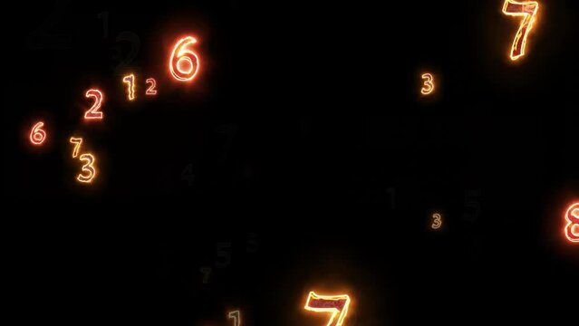 Alpha channel is included. Numerology (secret knowledge about the numbers). 3D animation. Quick Time, codec: PNG, 16-bit color, highest quality. Smooth gradation of color, without banding effect.