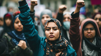 Obraz premium Protest in the street.