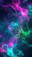 Electric Neon Flux: A Dynamic Fusion of Fuchsia, Lime, and Cyan
