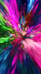Neon Explosion: A Dynamic Fusion of Fuchsia, Lime, and Cyan, Like a Burst of Energy from the 80s
