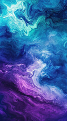 Fototapeta na wymiar Aurora Dreams: Azure, Violet, and Jade Painting the Sky in Psychedelic Patterns