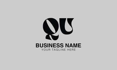 QU q qu initial logo | initial based abstract modern minimal creative logo, vector template image. luxury logotype logo, real estate homie logo. typography logo. initials logo