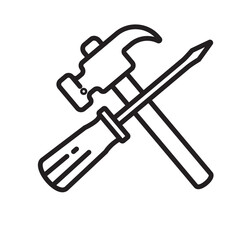Building Tools line Icon 