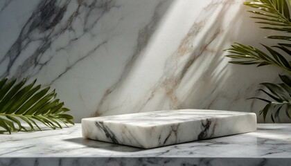 Timeless Beauty: Marble Product Mockup with Delicate Shadow Detailing