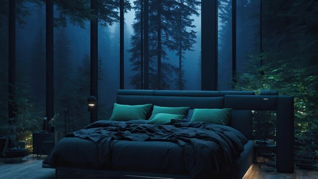 night in the forest bedroom