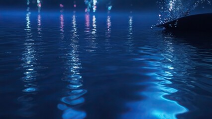 water ripples in the night