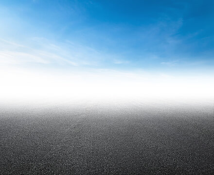 Road with blue sky landscape, Background