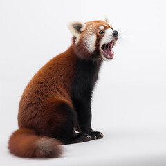 red panda screaming - obrazy, fototapety, plakaty