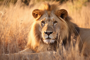 Wild nature african predator animal wildlife africa male safari lion mammal