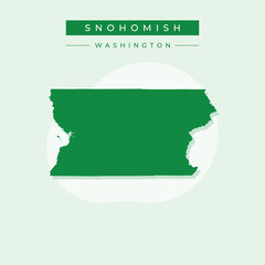 Vector illustration vector of Snohomish map Washington