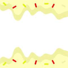 Obraz premium Melted Ice Cream Frame Element