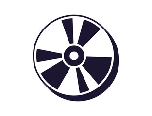 Cd, dvd disc in retro 90s style and compact disc, archive copy storage nostalgic metal disc on white background flat design style minimal illustration.	
