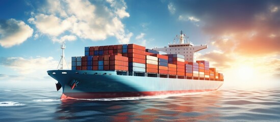 A fast container ship transporting cargo globally, including Asia Pacific and Europe.