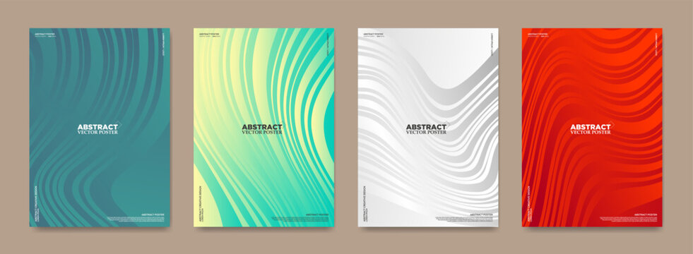 A set of abstract wavy backgrounds for advertising on social networks