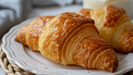A Taste of France: Delicious Croissant on a Plate