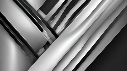 Abstract black and silver gradient surface, metal texture, sleek lines, modern background, tech design
