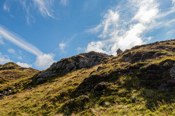 Fototapeta premium Hiking Cadair Idris in Snowdonia National Park in the summer