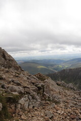 Hiking Cadair Idris in Snowdonia National Park in the summer
