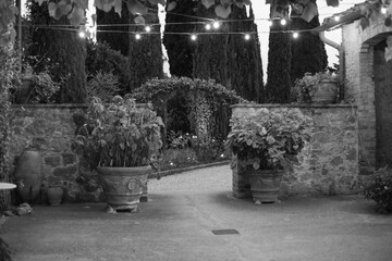 Wedding venue in Tuscany Black and White