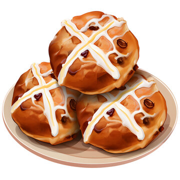 recommend clip art: Hot cross buns clipart, celebration graphic, isolated on transparent background, web design, easter holiday, easter bunny, vector, resurrection, easter illustration, religious celebration, decor