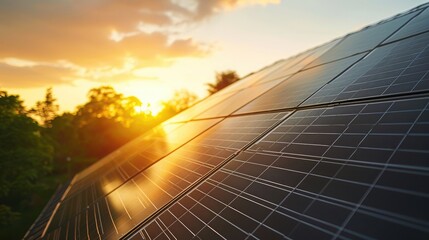 Photovoltaic panels on the roof . Roof Of Solar Panels. View of solar panels (solar cell) in the roof house with sunlight