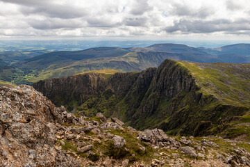 Hiking Cadair Idris in Snowdonia National Park in the summer