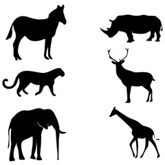 animals silhouettes vector