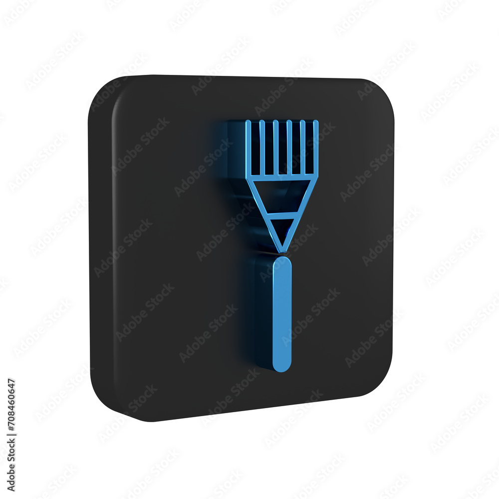 Canvas Prints blue garden rake icon isolated on transparent background. tool for horticulture, agriculture, farmin