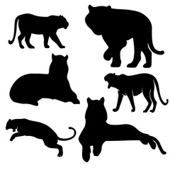 Naklejka premium silhouettes of animals