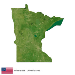 Minnesota, States of America Topographic Map (EPS)