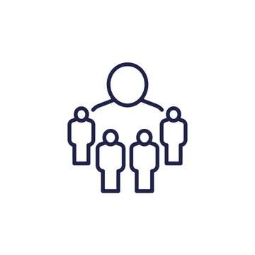 influence icon on white, influencer line vector