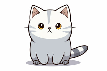 Fototapeta premium Cute Cat Cartoon Illustration created with Generative AI