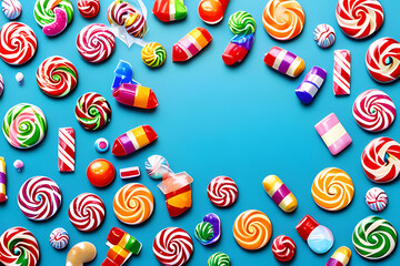 Candy background. Generative AI