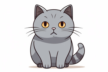 Cute Cat Cartoon Illustration created with Generative AI