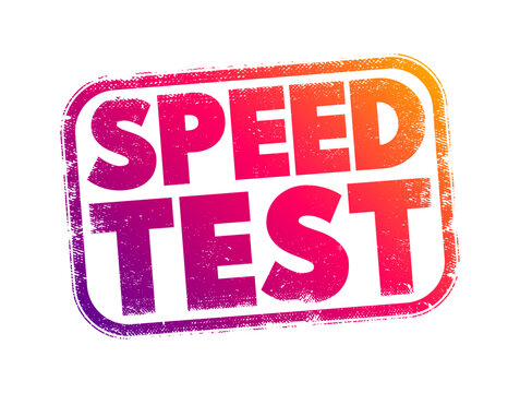 Speed Test text stamp, concept background