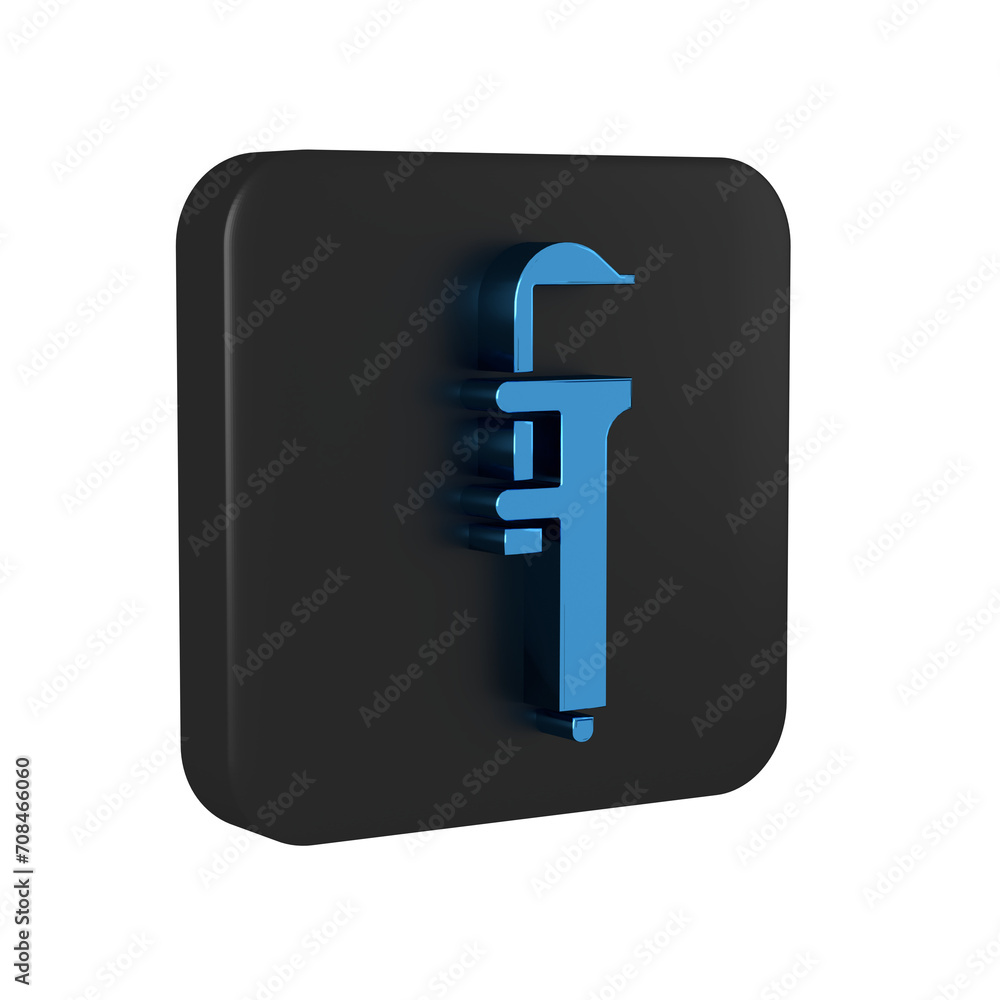 Aufkleber blue calliper or caliper and scale icon isolated on transparent background. precision measuring tool