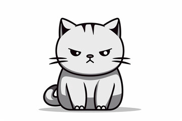 Cute Cat Cartoon Illustration created with Generative AI