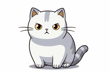 Obraz premium Cute Cat Cartoon Illustration created with Generative AI