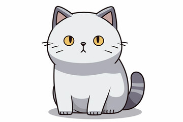 Fototapeta premium Cute Cat Cartoon Illustration created with Generative AI