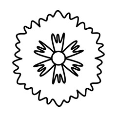 Doodle Flower Lines Style Illustration Vector 