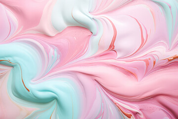 Abstract Textured Background: A Creative Marble Wave in Pink and Pastel Colours - Artistic Fluid Splash.