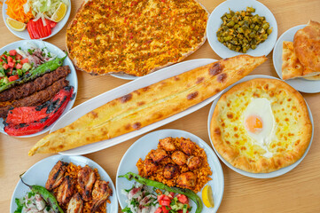 Meat dishes, pastries and Turkish appetizers