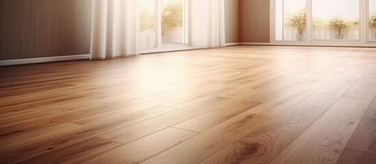 Installing laminate flooring at home.