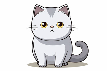 Cute Cat Cartoon Illustration created with Generative AI